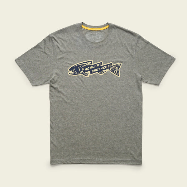 Blended Graphic T-Shirt Trout Bolt/Athletic Grey